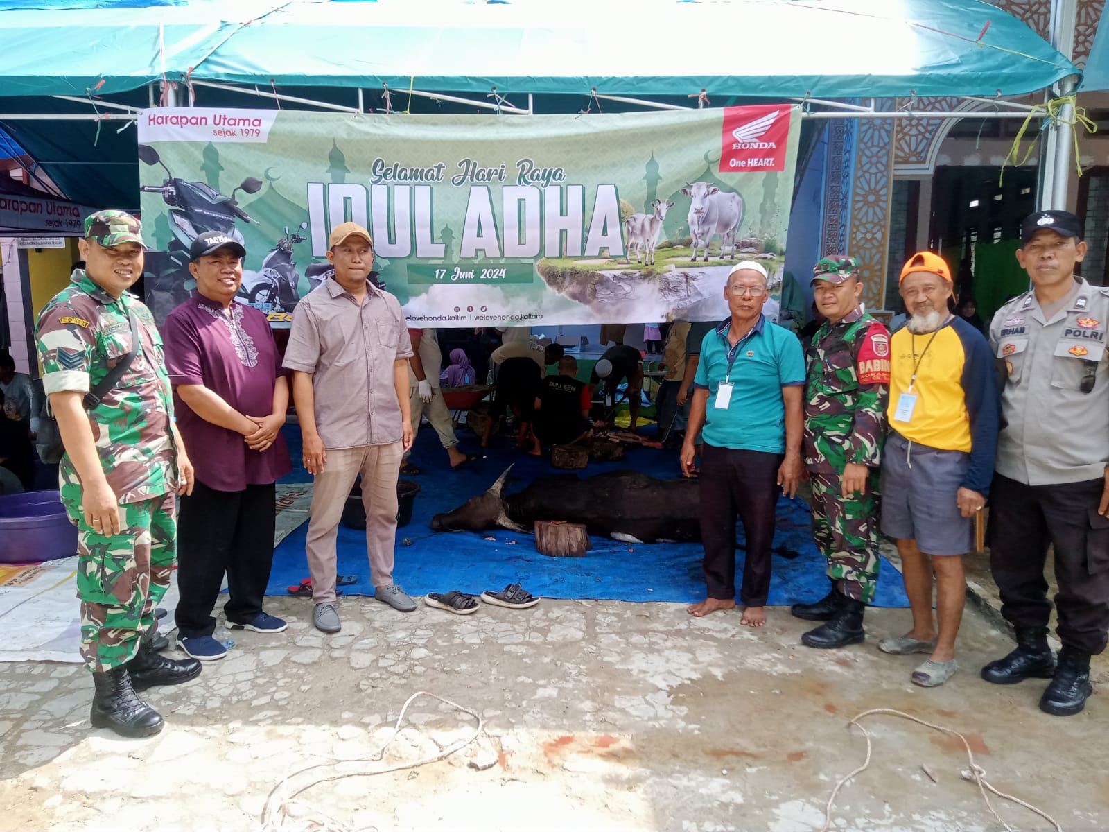 Monitoring Wilayah Kelurahan Gunung sari Ulu Pelaksanaan Kegiatan Pemotongan Hewan Kurban Idul Adha 1445 H